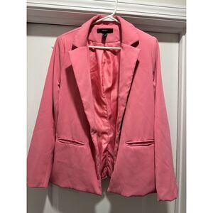 Forever 21 Pink Blazer Womens Medium Tailored Office Jacket Workwear